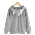 Women's Casual Hoodie - Character Gray L - menochic